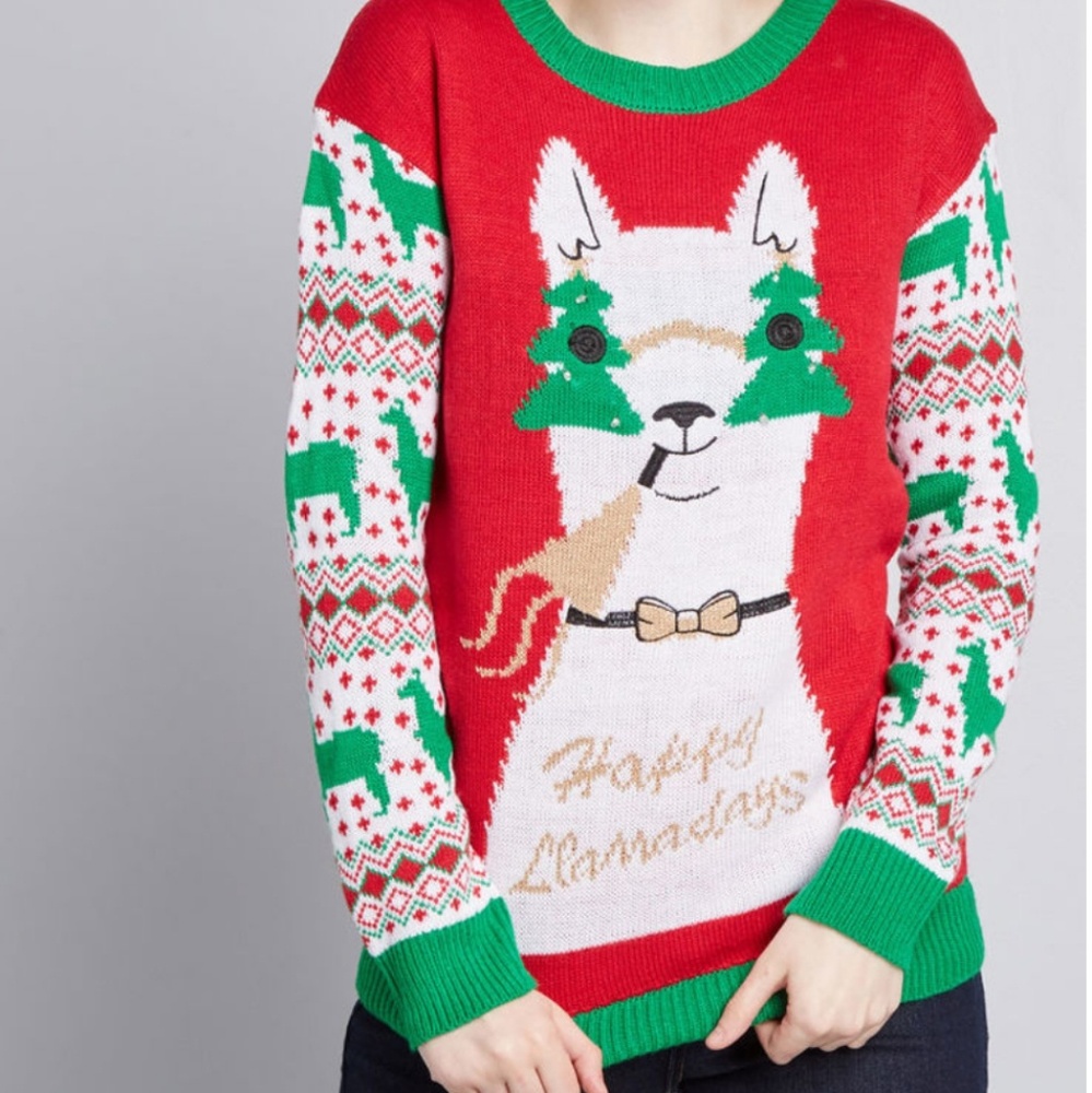 Happy llama days ugly Christmas sweater